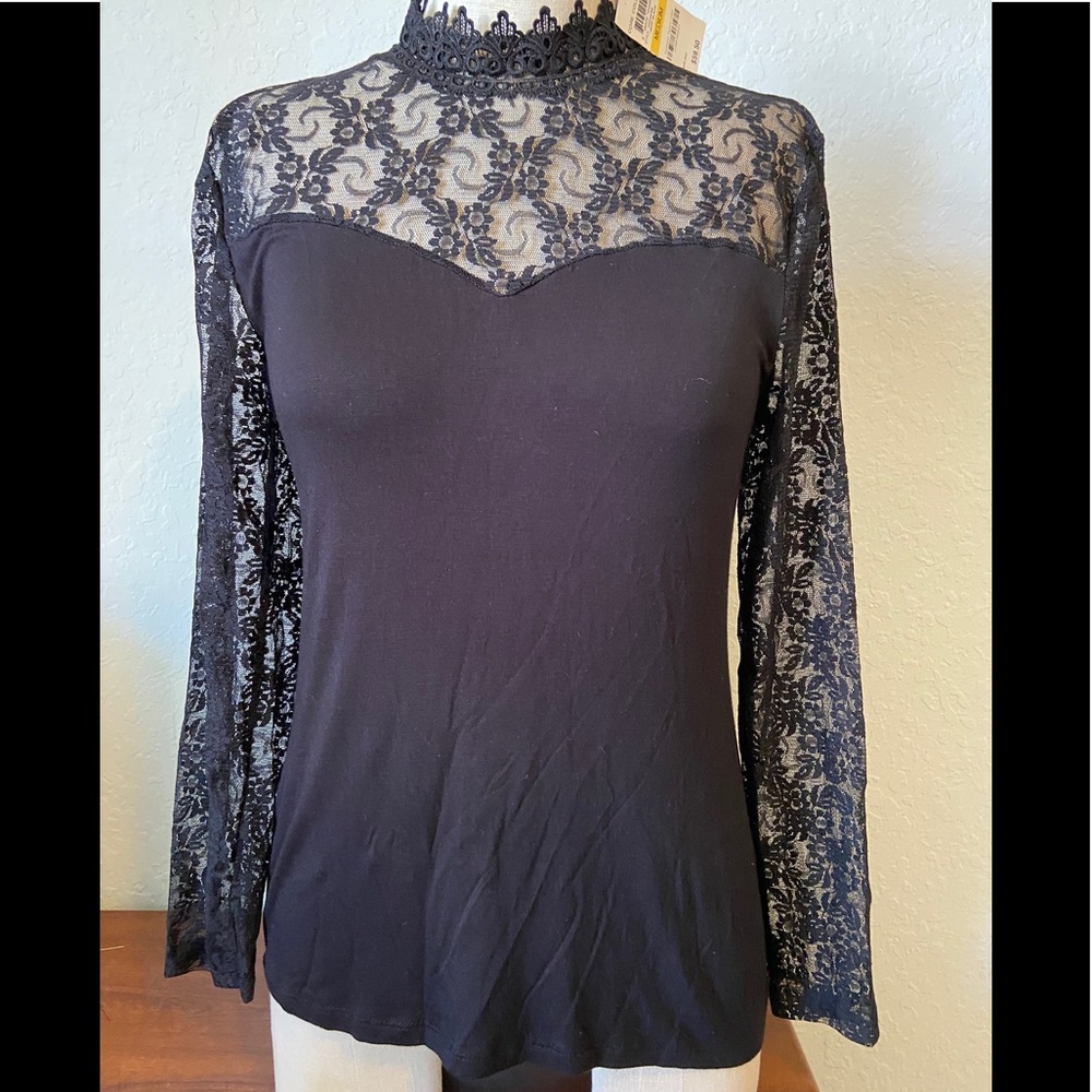 Inc. NWT Lace and Knit Blouse Special Decoration